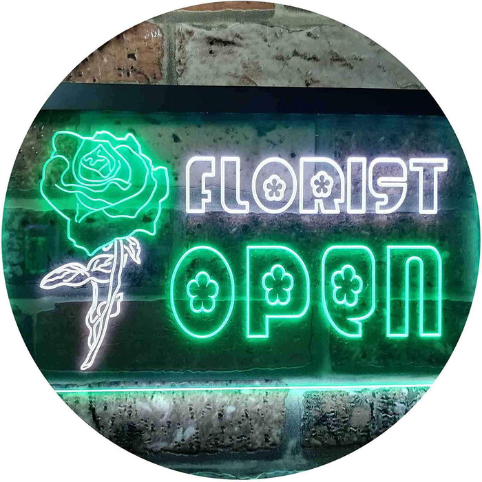Flower Shop Florist Open LED Light Sign - Way Up Gifts