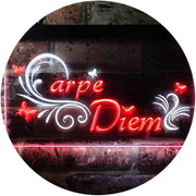 Carpe Diem Seize The Day Bedroom Quote LED Light Sign - LED Gift Works
