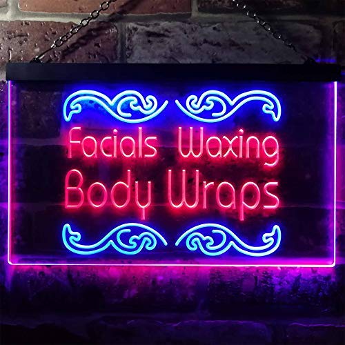 Facials Waxing Body Wraps LED Light Sign - Way Up Gifts