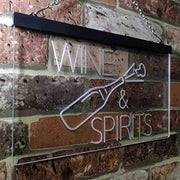 Wine and Spirits LED Light Sign - LED Gift Works