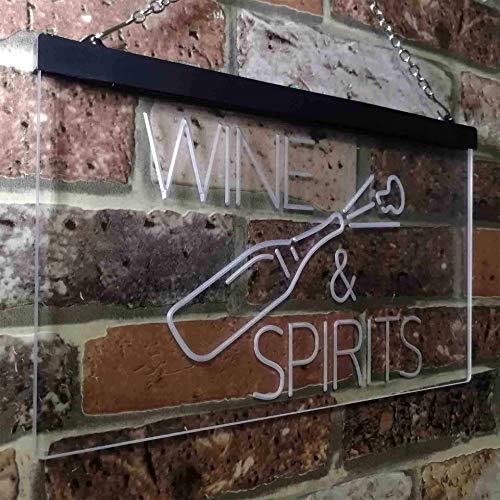 Wine and Spirits LED Light Sign - LED Gift Works