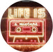 Life is a Mixtape Quotes Bedroom Decor LED Light Sign - Way Up Gifts