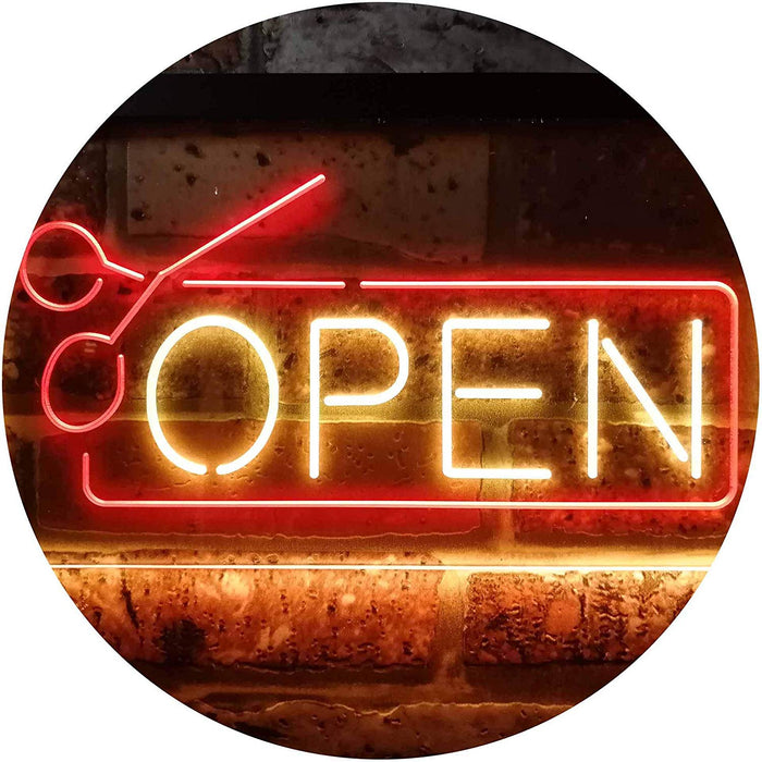 Scissors Open Barber Salon Hair Cuts LED Light Sign - Way Up Gifts