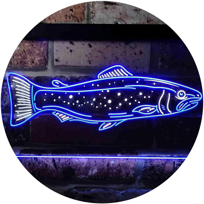 Trout Fish Bait Shop Fishing LED Light Sign - Way Up Gifts
