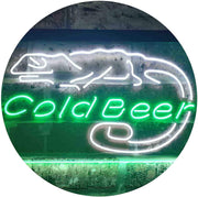 Lizard Cold Beer LED Light Sign - LED Gift Works