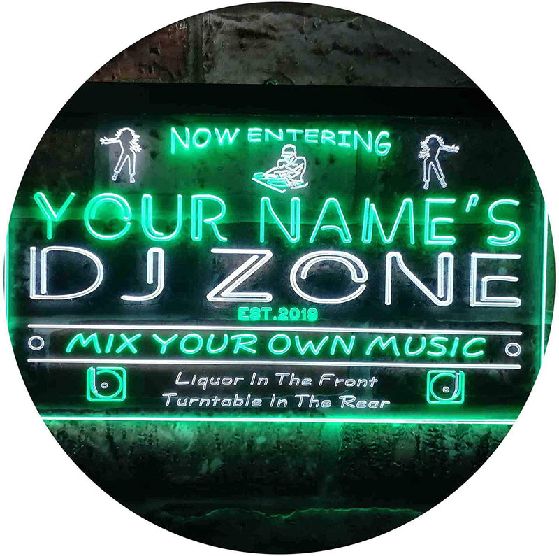 Personalized Music DJ Zone DJ Gift LED Light Sign - LED Gift Works