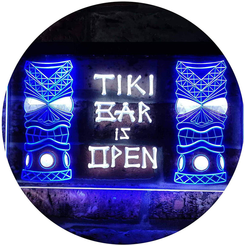 Tiki Bar Open LED Light Sign - LED Gift Works