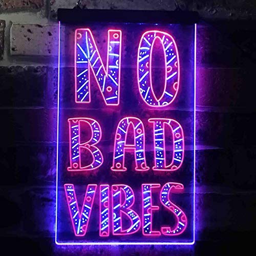 No Bad Vibes LED Light Sign - Way Up Gifts