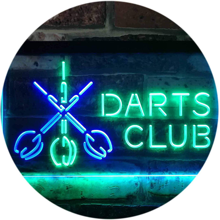 Darts Club LED Light Sign - Way Up Gifts