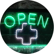 Open Medical Cross Dispensary LED Light Sign - LED Gift Works