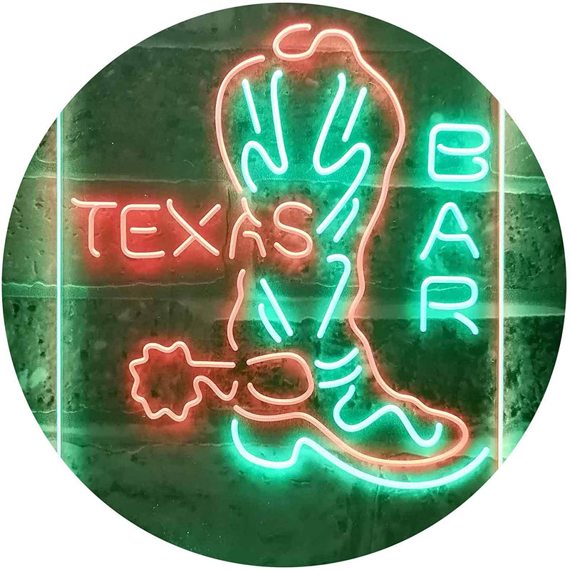 Cowboys Boots Texas Bar LED Light Sign - LED Gift Works