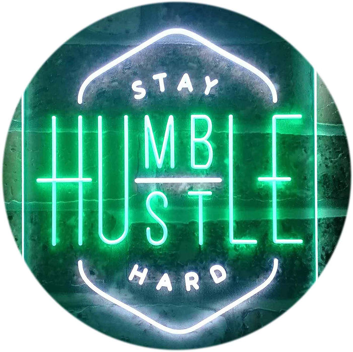 Stay Humble Hustle Hard LED Light Sign - Way Up Gifts