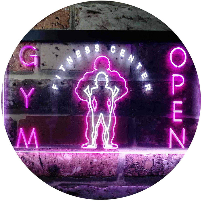 Fitness Center Open Gym LED Light Sign - Way Up Gifts