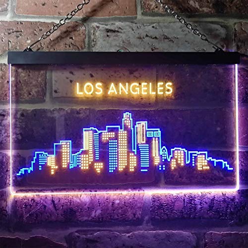 Los Angeles City Skyline LED Light Sign - LED Gift Works
