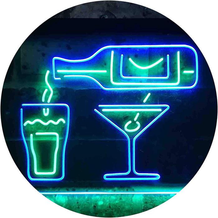 Wine Beer Shots Liquor Cocktails LED Light Sign - Way Up Gifts