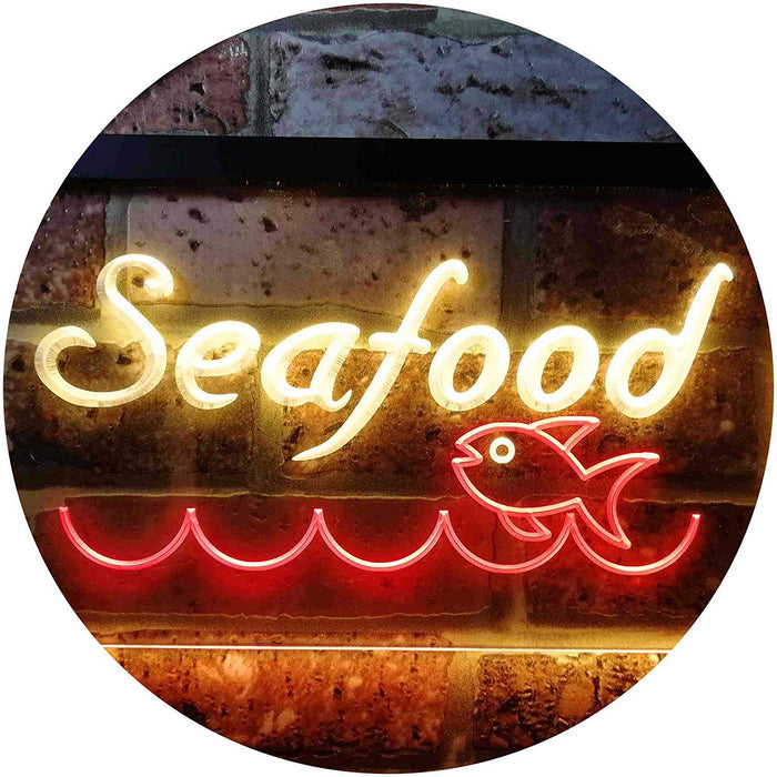 Fish Seafood Restaurant LED Light Sign - Way Up Gifts