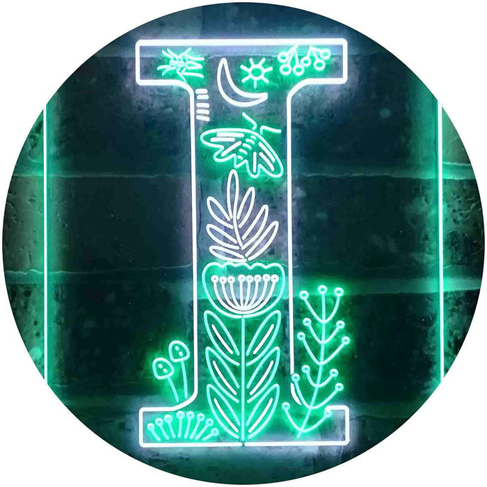 Family Name Letter I Monogram Initial LED Light Sign - Way Up Gifts