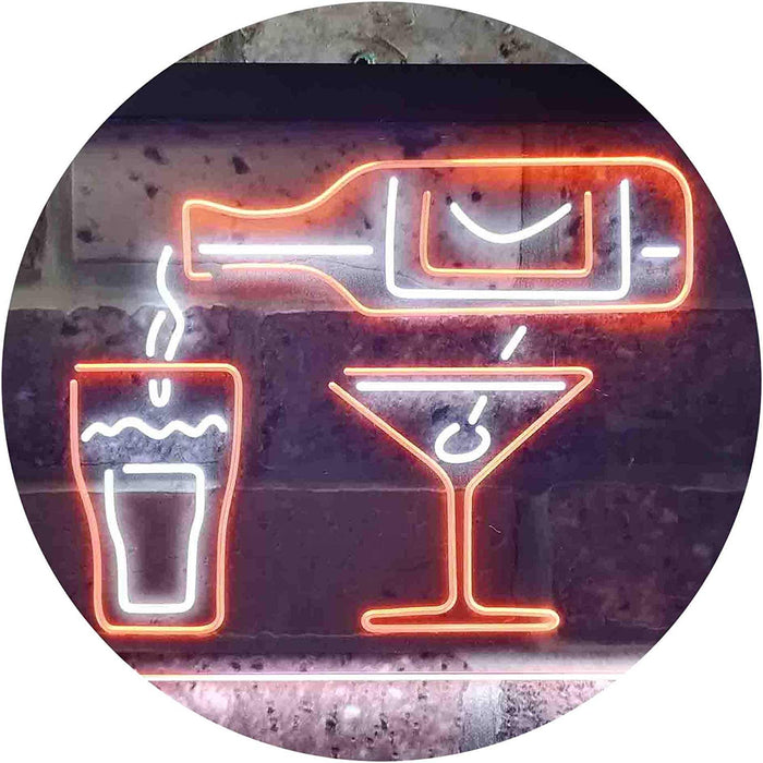 Wine Beer Shots Liquor Cocktails LED Light Sign - Way Up Gifts