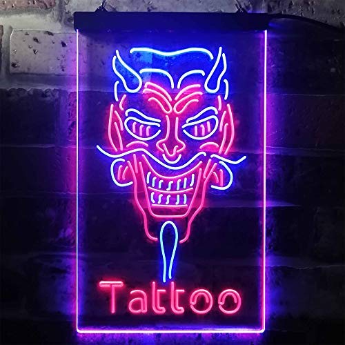 Hannya Mask Tattoo LED Light Sign - LED Gift Works