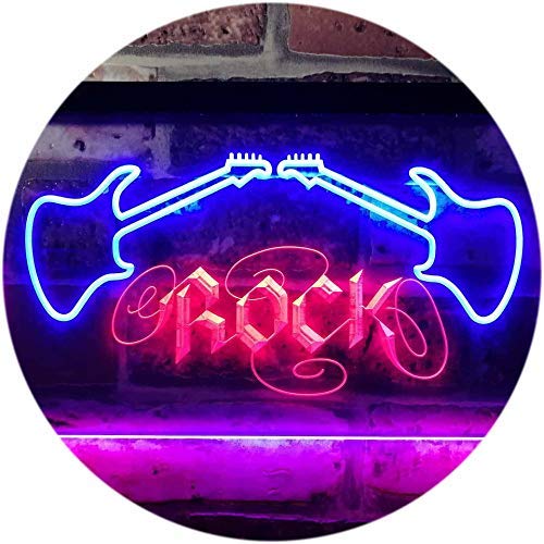 Guitars Rock Music LED Light Sign - Way Up Gifts