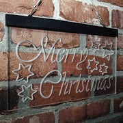Merry Christmas Stars Decoration LED Light Sign - LED Gift Works