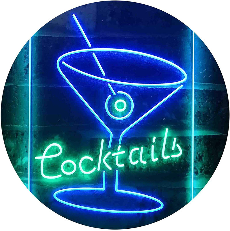 Cocktails LED Light Sign - LED Gift Works