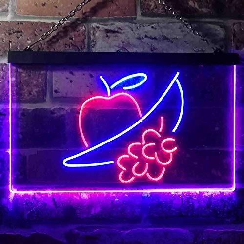 Apple Grapes Banana Grocery Fruit LED Light Sign - Way Up Gifts