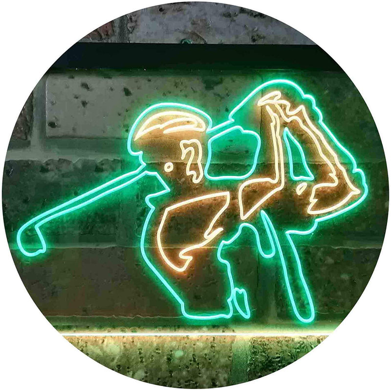 Golf Course Pro Shop Golf Player LED Light Sign - LED Gift Works