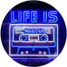 Life is a Mixtape Quotes Bedroom Decor LED Light Sign - Way Up Gifts