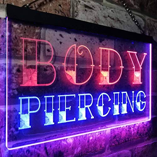 Body Piercing LED Light Sign - LED Gift Works