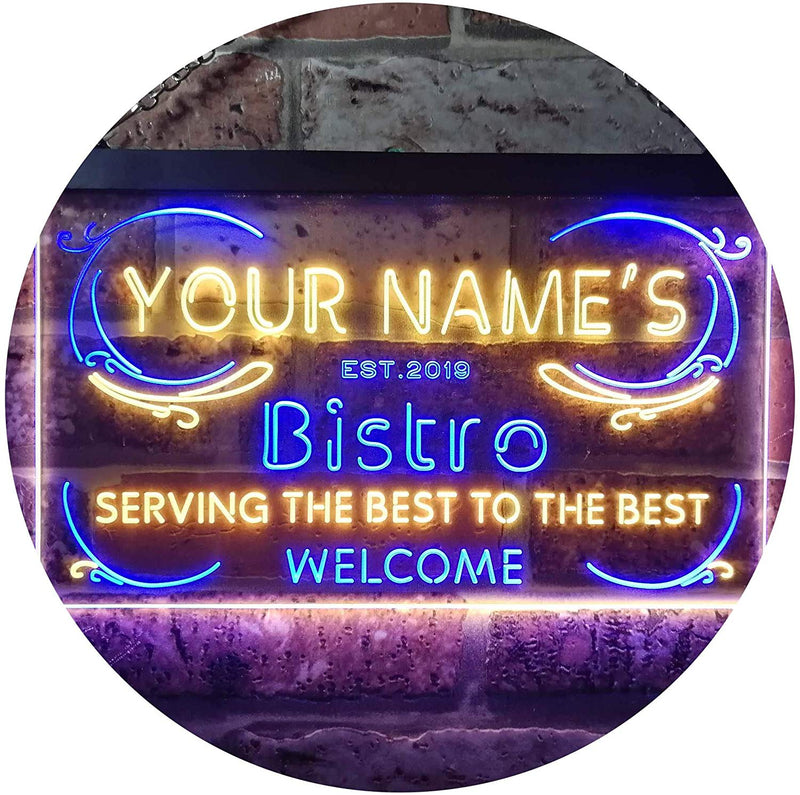 Personalized Bistro LED Light Sign - LED Gift Works