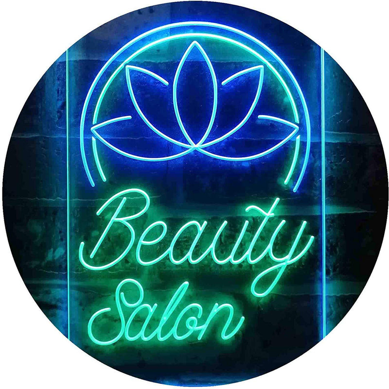 Flower Decor Beauty Salon LED Light Sign - LED Gift Works