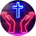 Christianity Hands Cross LED Light Sign - Way Up Gifts