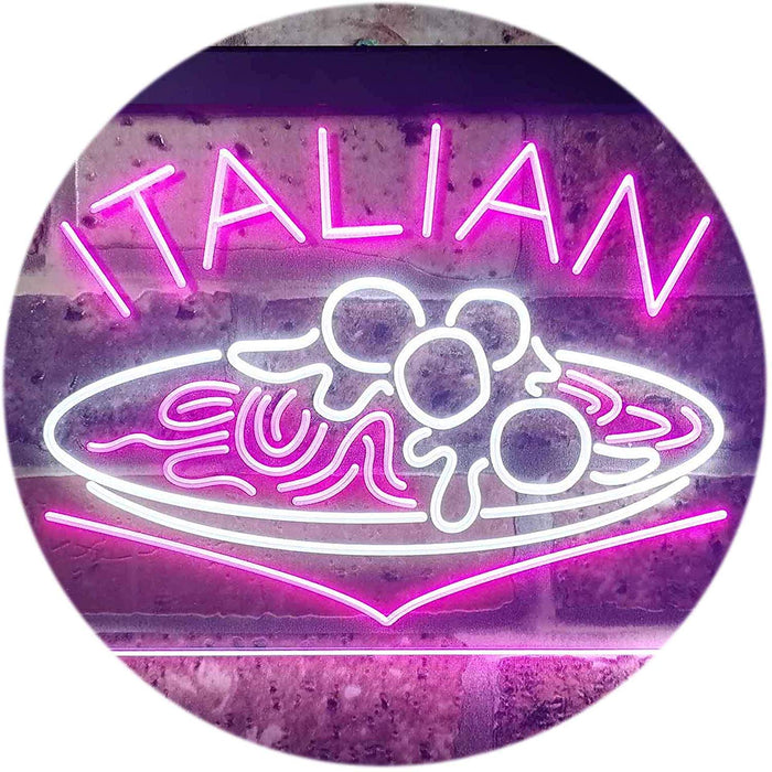Spaghetti Meatballs Restaurant Italian Food LED Light Sign - Way Up Gifts