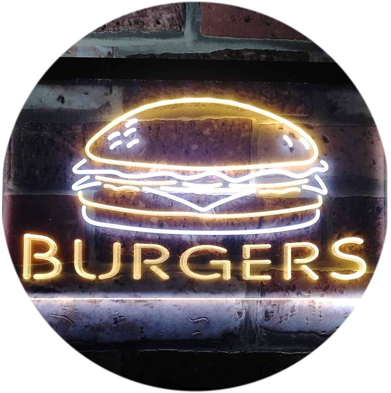 Hamburgers Burgers LED Light Sign - LED Gift Works