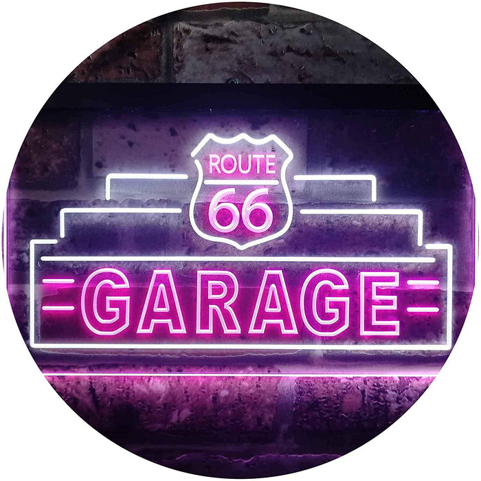 Route 66 Garage LED Light Sign - Way Up Gifts