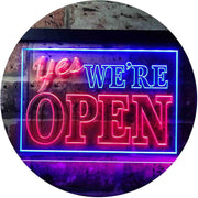 Yes We're Open LED Light Sign - LED Gift Works