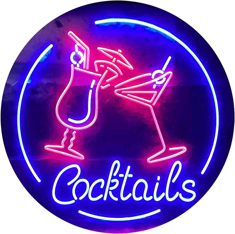 Cocktails LED Light Sign - LED Gift Works