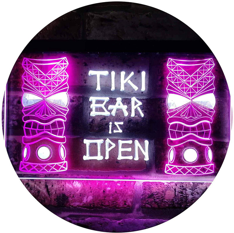 Tiki Bar Open LED Light Sign - LED Gift Works