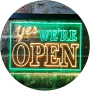 Yes We're Open LED Light Sign - LED Gift Works