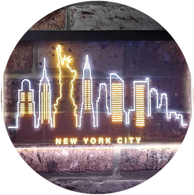 New York City Skyline Statue of Liberty LED Light Sign - LED Gift Works