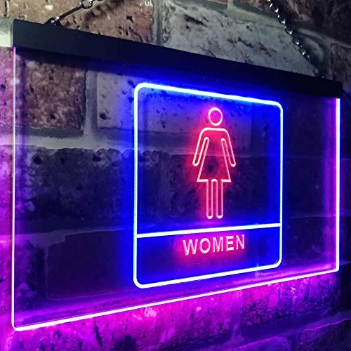 Women Bathroom Restroom LED Light Sign - Way Up Gifts