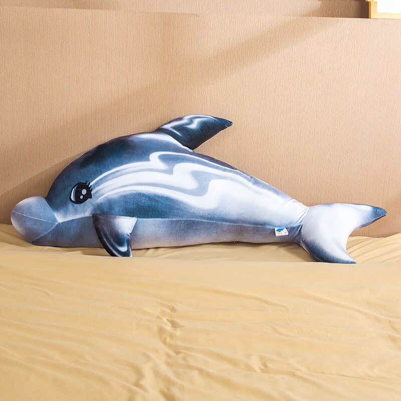 Dolphin Stuffed Animal Unique Big Colorful Plush Toy - LED Gift Works