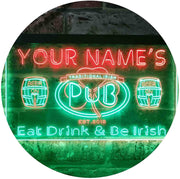 Personalized Traditional Irish Pub LED Light Sign - LED Gift Works