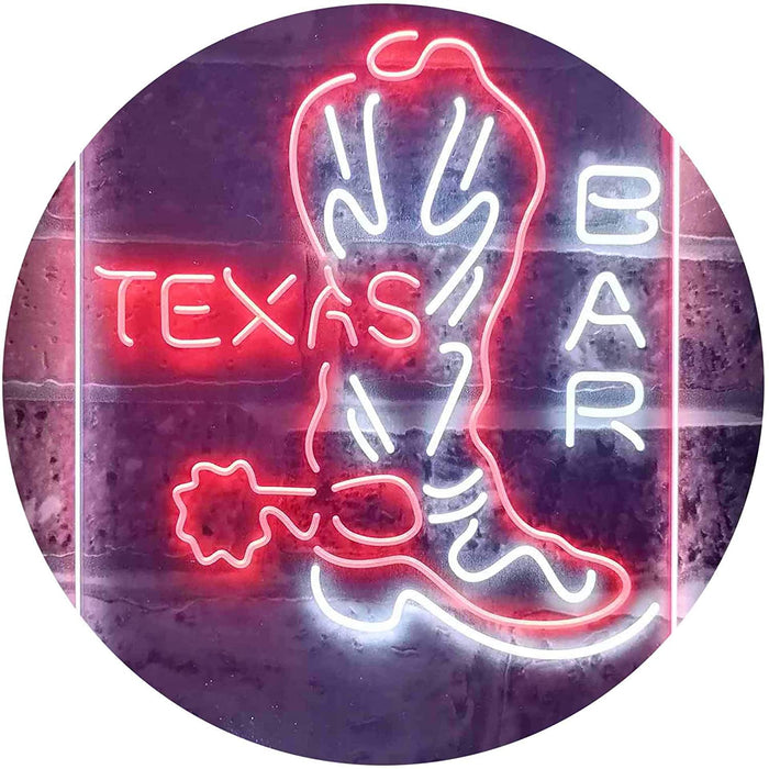 Cowboys Boots Texas Bar LED Light Sign - Way Up Gifts