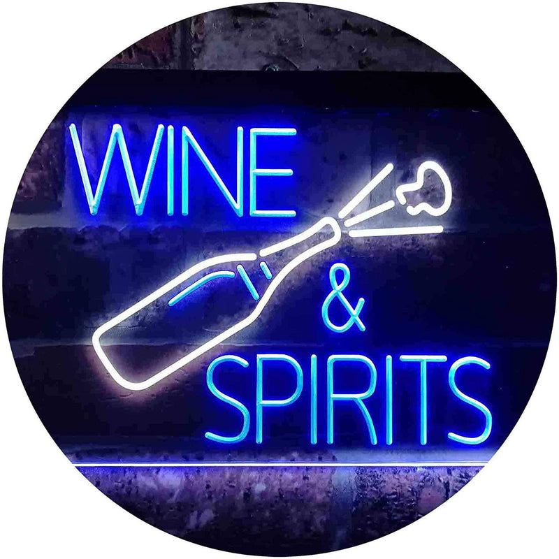 Wine and Spirits LED Light Sign - LED Gift Works