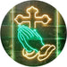Praying Hands Cross LED Light Sign - Way Up Gifts