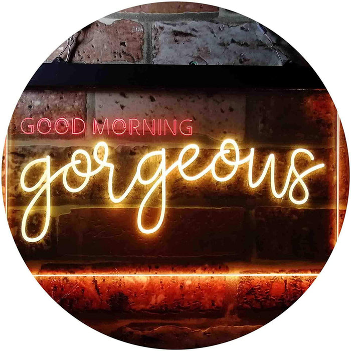 Girlfriend Gift Good Morning Gorgeous LED Light Sign - Way Up Gifts