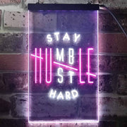 Motivational Quote Stay Humble Hustle Hard LED Light Sign - LED Gift Works