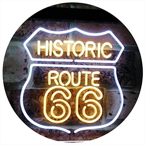 Historic Route 66 LED Light Sign - Way Up Gifts